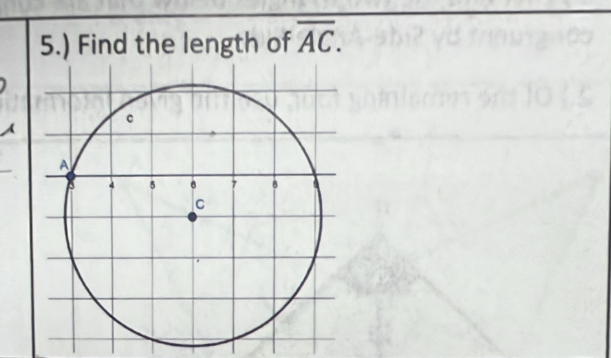 5.) Find the length of overline AC.