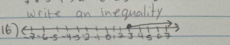 write an inequality 
(