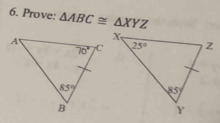 Prove: △ ABC≌ △ XYZ