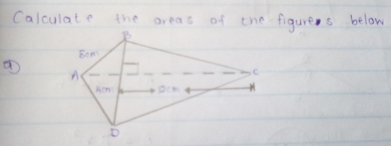 Calculate the areas of the figures below