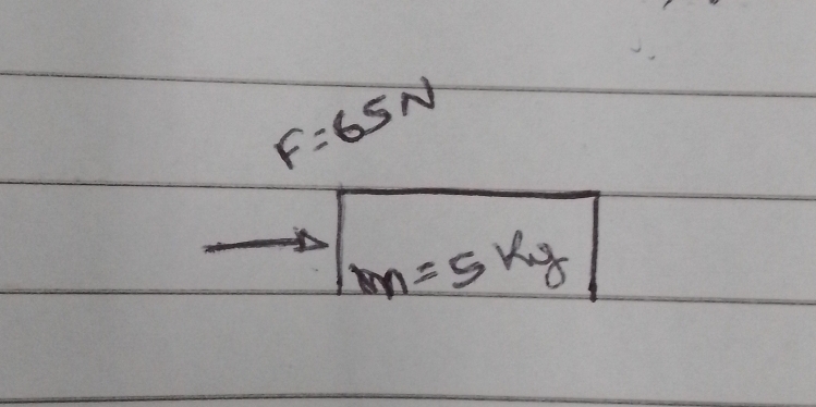 F=65N
m=5kg