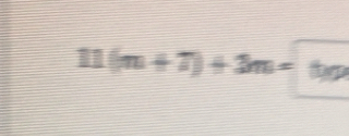 11(m+7)+3m=6p