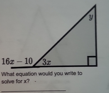 solve for x?
_