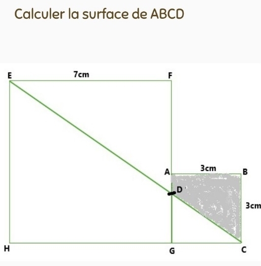 Calculer la surface de ABCD