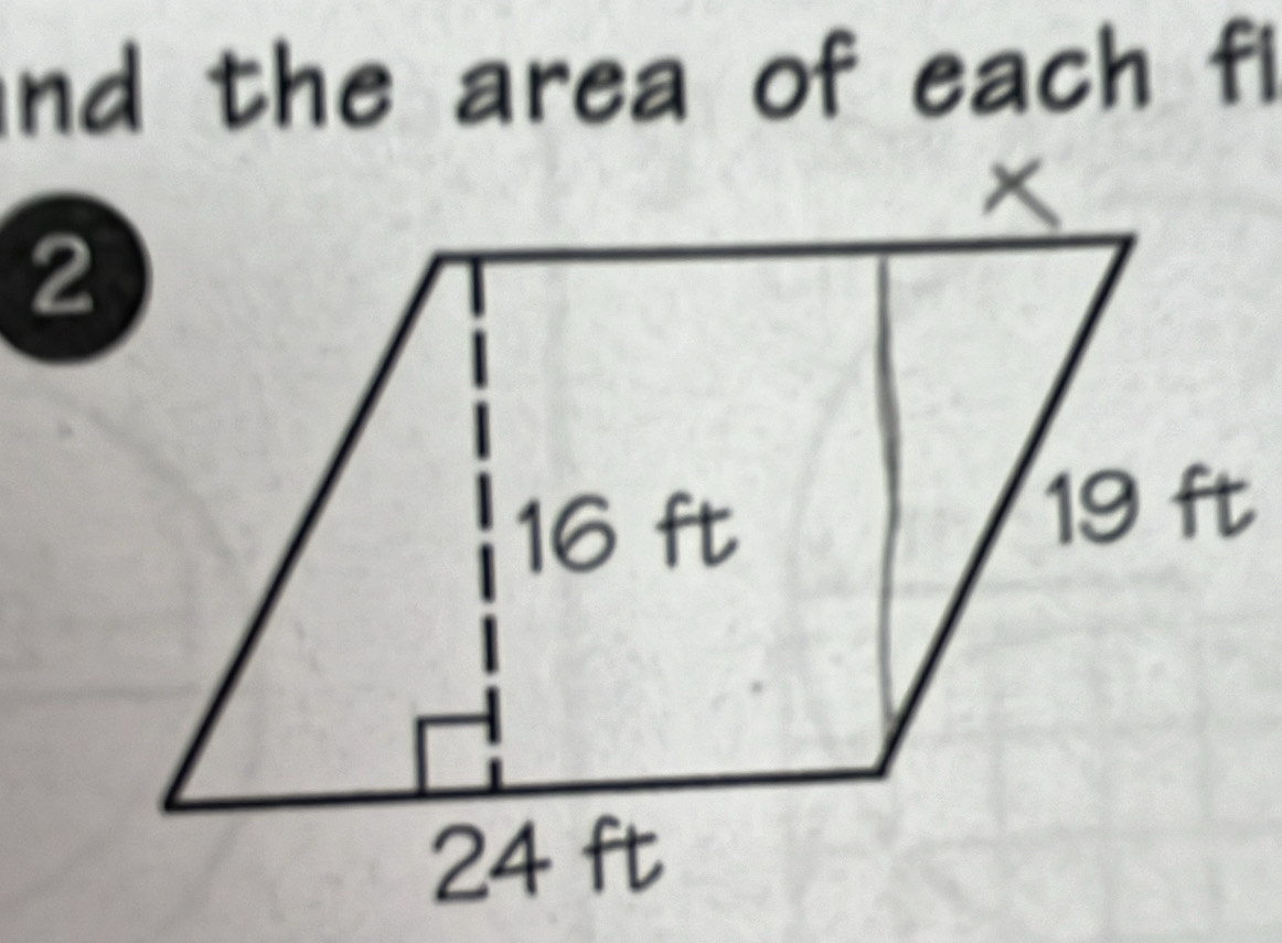 nd the area of each fi