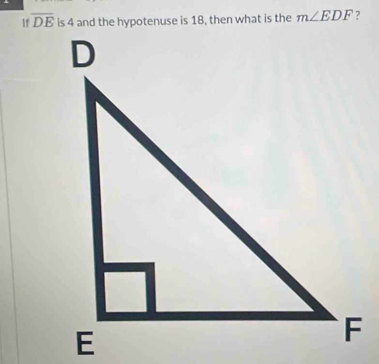 If m∠ EDF ?