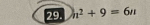 h^2+9=6n