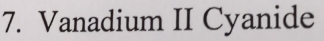 Vanadium II Cyanide
