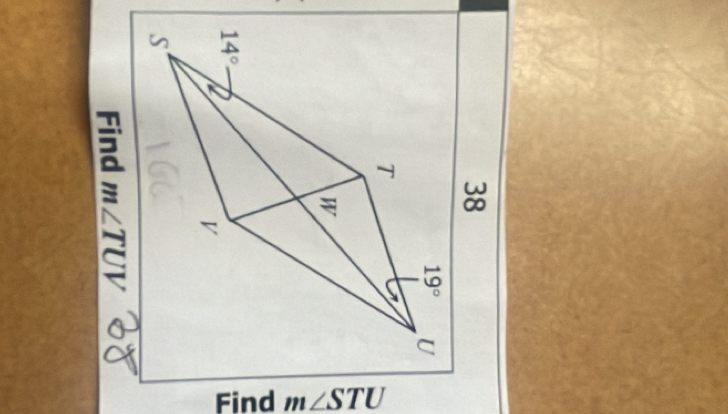 Find m∠ STU