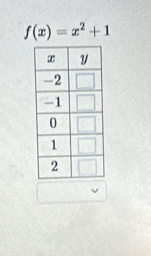 f(x)=x^2+1
v