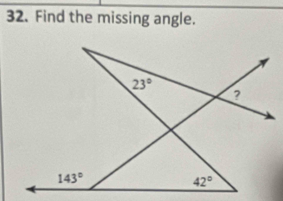 Find the missing angle.