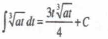 ∈t sqrt[3](at)dt= 3tsqrt[3](at)/4 +C