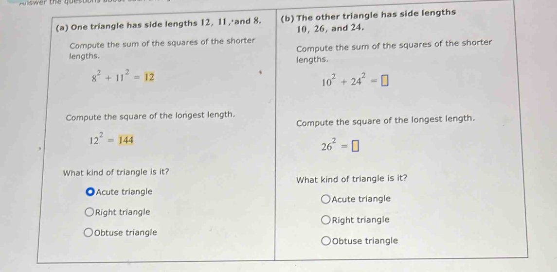 Answer the questi
side lengths