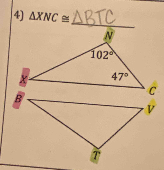 △ XNC≌
_