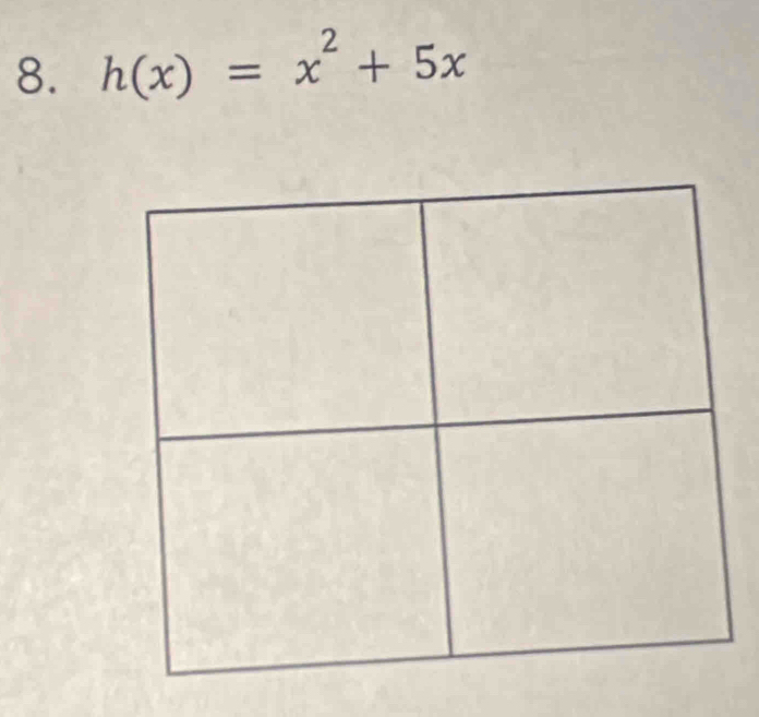 h(x)=x^2+5x