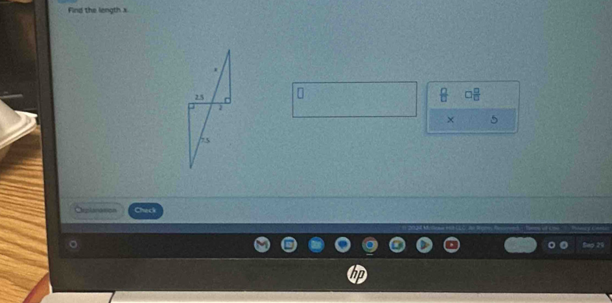 Find the length x

× 5
Ceplanation Check 
hp