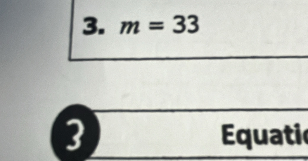 m=33
3 Equatic