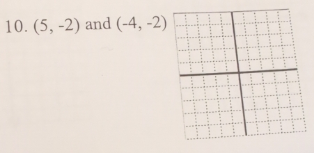 (5,-2) and (-4,-2)