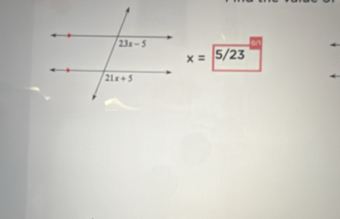 a/1
x=5/23