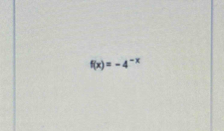 f(x)=-4^(-x)