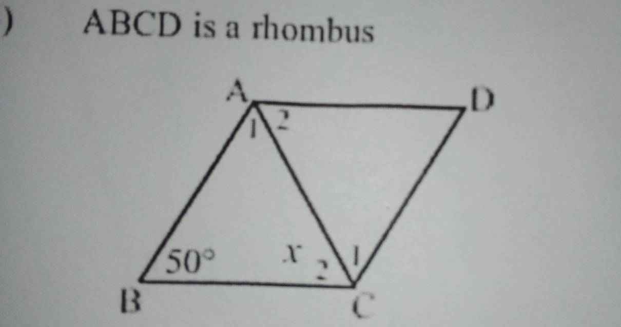  ABCD is a rhombus