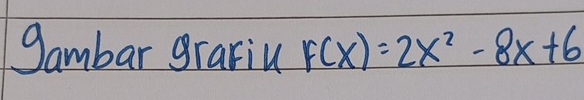 gambar grariu F(x)=2x^2-8x+6