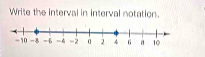 Write the interval in interval notation.