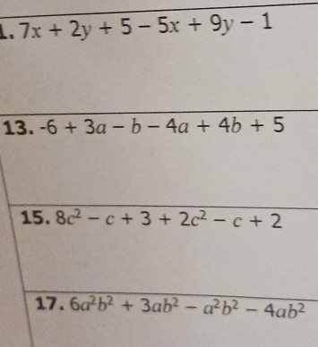 7x+2y+5-5x+9y-1
1