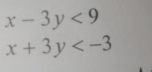 x-3y<9</tex>
x+3y