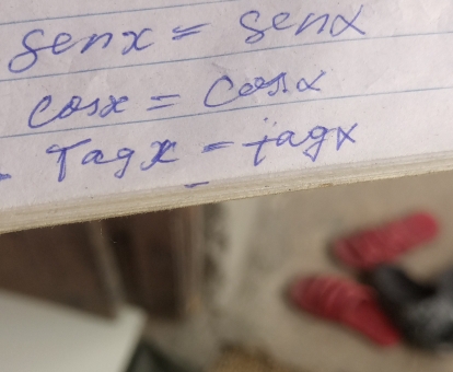 sec x=sec x
cos x=cos alpha
Tagx=tagx