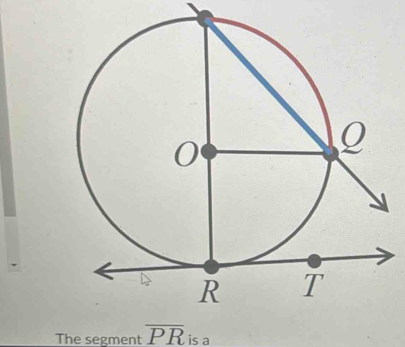 The segment overline PR is a