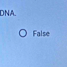 DNA.
False