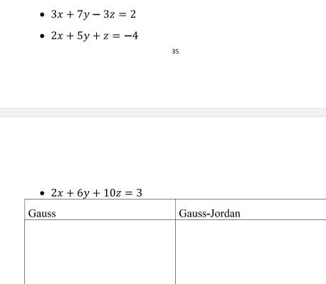 3x+7y-3z=2
2x+5y+z=-4
35