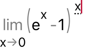 limlimits _xto 0(e^x-1)^x^1