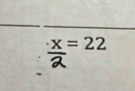  x/a =22