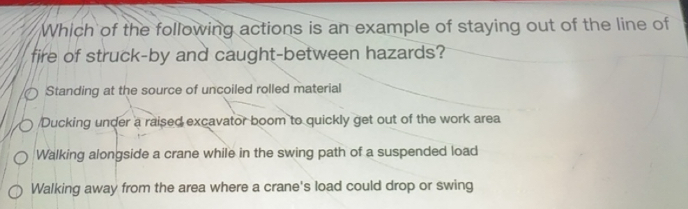 Solved: Which of the following actions is an example of staying out of ...