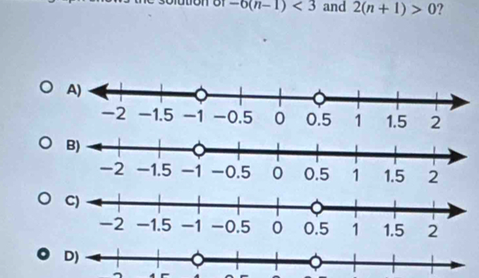 -6(n-1)<3</tex> and 2(n+1)>0 2