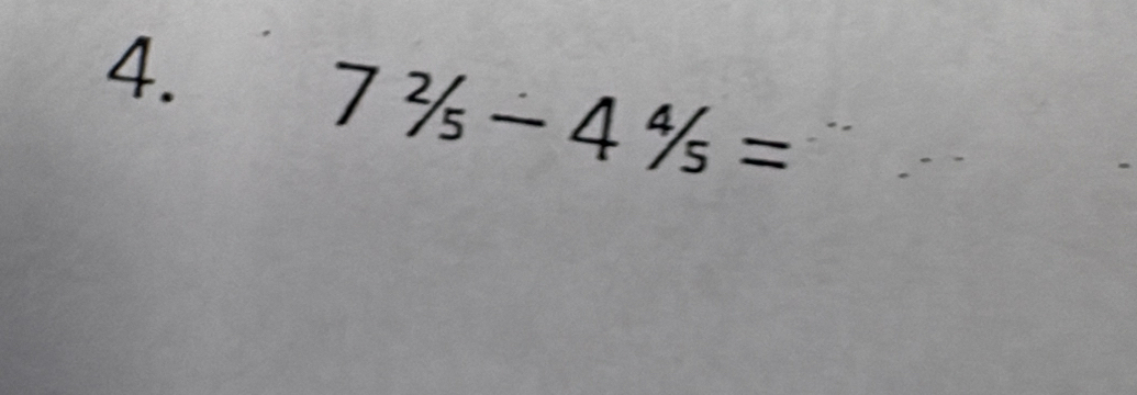 7^2/_5-4^4/_5=