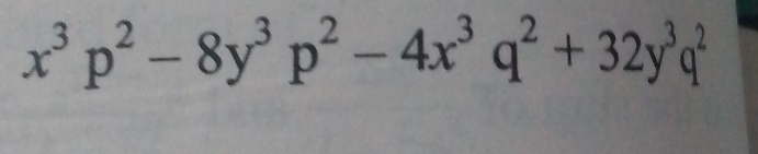 x^3p^2-8y^3p^2-4x^3q^2+32y^3q^2