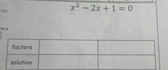 (te)
x^2-2x+1=0
to b