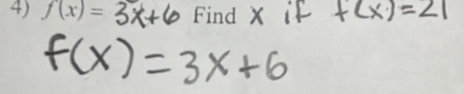 f(x)= Find