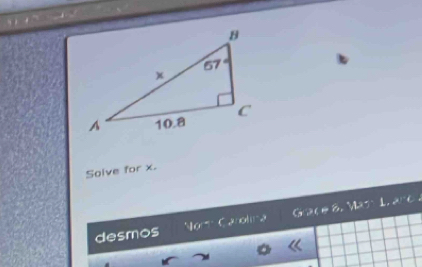 Solve for x.
desmos No * Canolina Gi,P(,P,),  ,L,P''L,