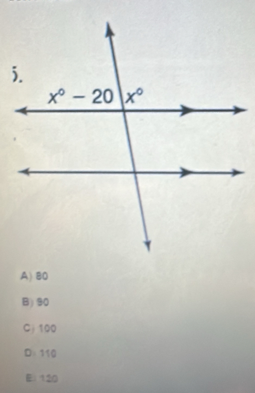 A) 80
B) 90
C 100
D× 110
E. 120