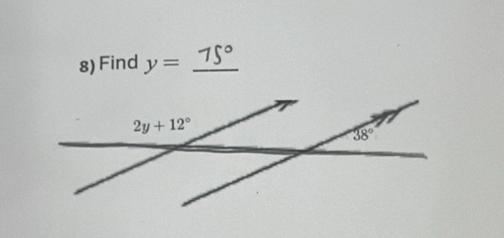 Find y= _