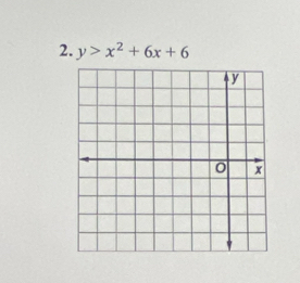 y>x^2+6x+6