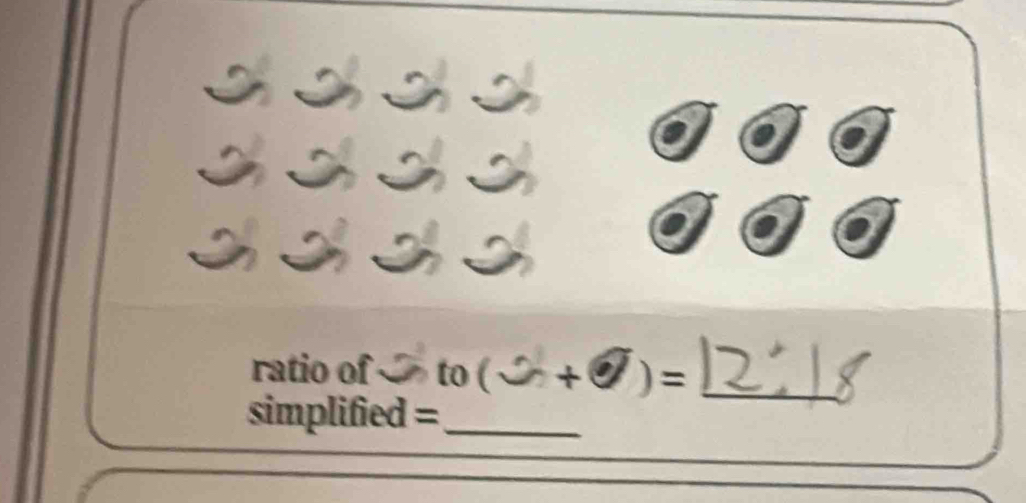 a 
ratio of to ( + ) = 
simplified =_ 
_