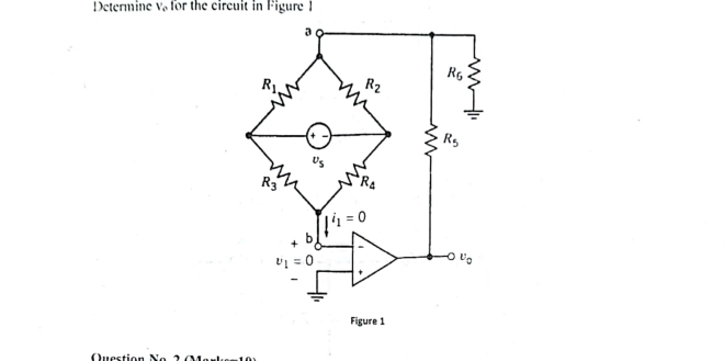 Determine V_o for the circuit in Figure 1
Question