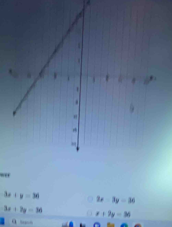 3x+y=36
2x-3y=36
3x+3y=36
x+2y=36