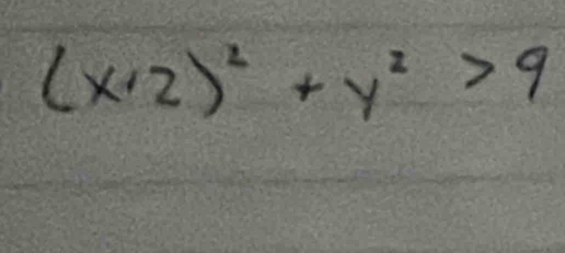 (x+2)^2+y^2>9