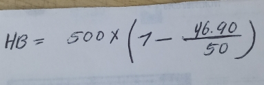 HB=500* (7- (46.90)/50 )